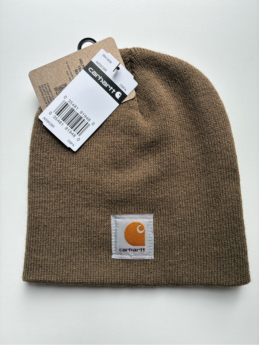 Carhartt NWT Branded Knit Tan/Brown Beannie See Photos